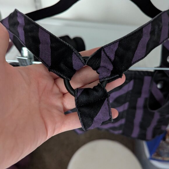 Awesome corset belt from lip service early 00's black and purple clown goth RARE - Picture 3 of 5
